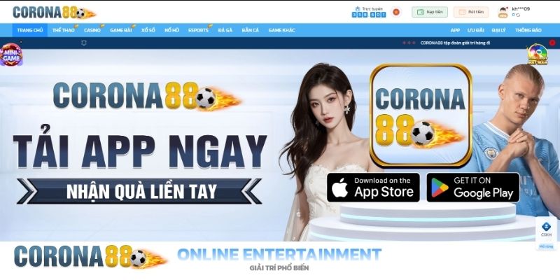 Cách tải app Corona88