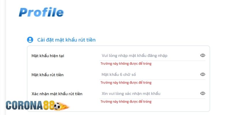 Cần đặt mật khẩu mạnh khi đăng nhập Corona88