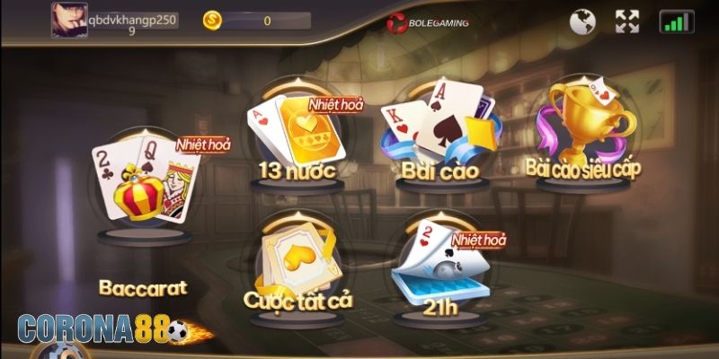 Lý do nên chơi cùng game bài Corona88